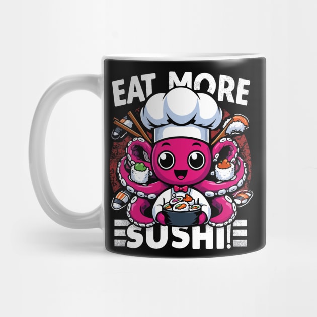Eat More Sushi, Calamari Chef by SubtleSplit